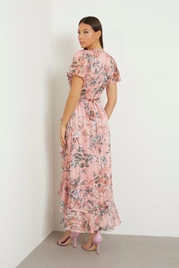 Long floral print dress for women