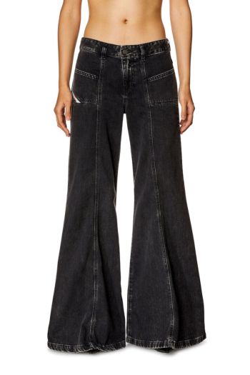 Jeans bootcut flare donna Nero