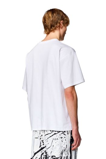 T-shirt con logo sovrapposto uomo Bianco