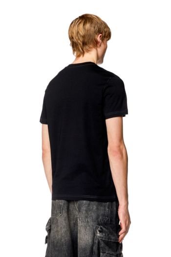 T-shirt con stampa Oval D 78 uomo Nero
