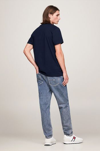 T-shirt slim fit con logo uomo Blu