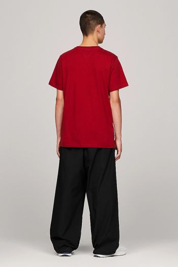 T-shirt slim fit con logo uomo Rosso