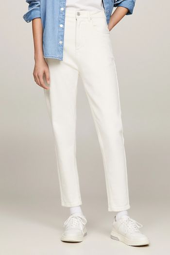 High waisted slim fit mom jeans for women