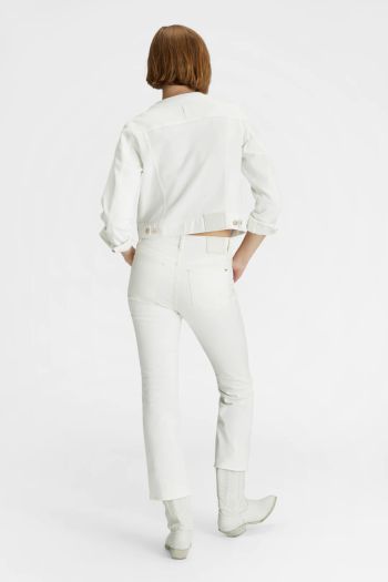 Jeans a vita alta skinny donna Bianco