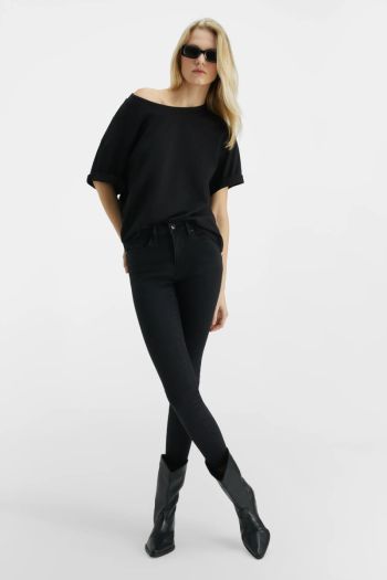 T-shirt over fit donna Nero