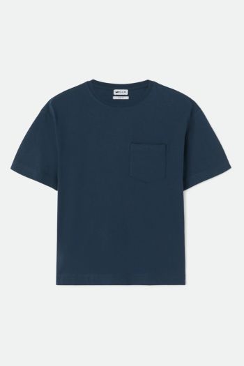 T-shirt in jersey di cotone pesante donna Blu