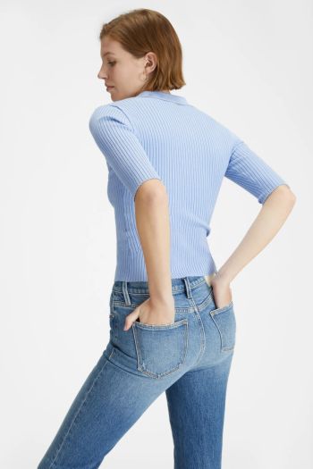 Women's elbow-length polo shirt