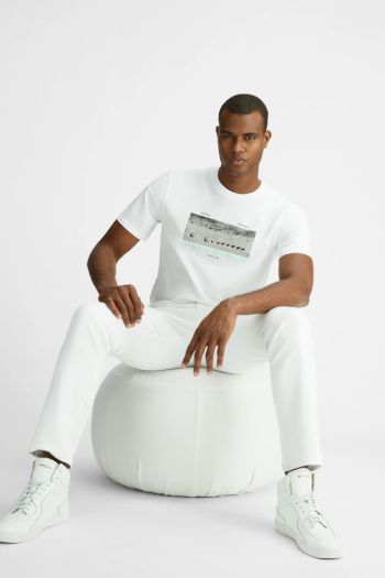 T-shirt con stampa uomo Bianco