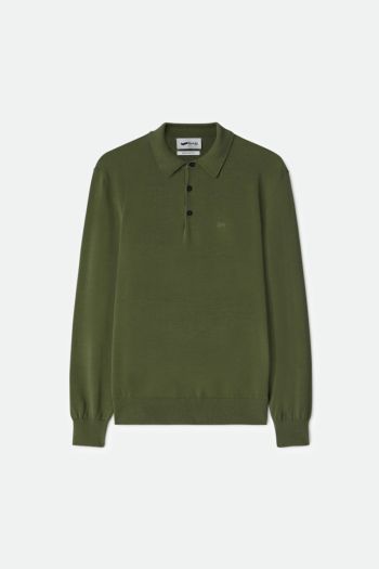 Men's regular fit knitted polo shirt