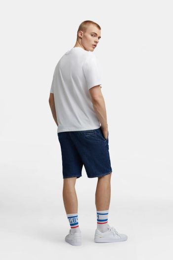 Men's over-fit denim chino shorts