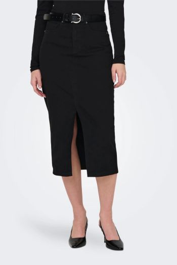 Women's denim midi skirt