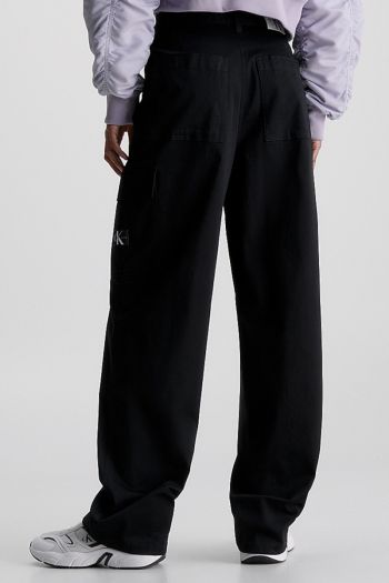 Women's cotton twill cargo trousers