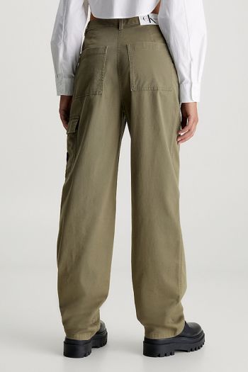 Women's cotton twill cargo trousers