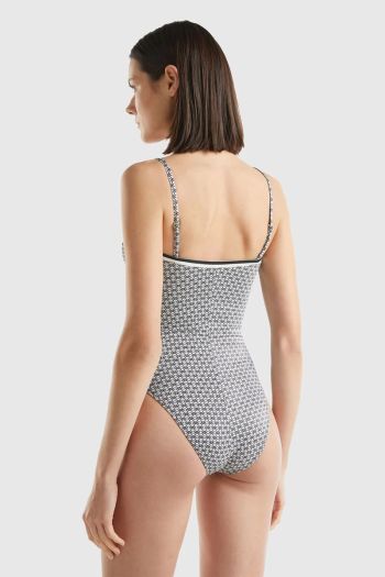 Monogram women's one-piece swimsuit