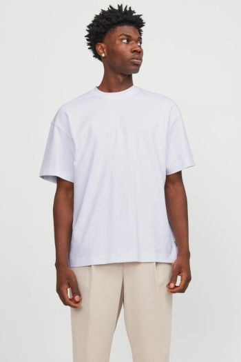 T-shirt semplice girocollo uomo Bianco
