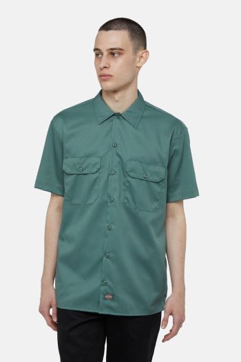 Camicia da lavoro a maniche corte uomo Verde