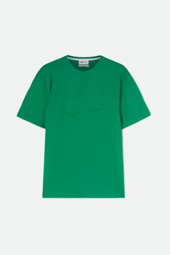T-shirt in jersey di cotone uomo Verde