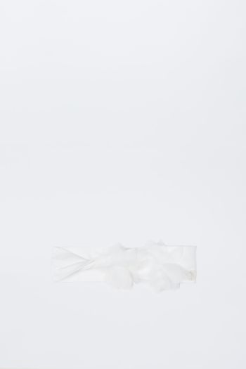 Fascia elastica con fiore bebe' Bianco