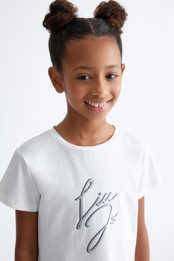 T-shirt con logo bambina Bianco