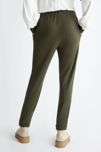 Pantaloni in jersey donna Verde oliva