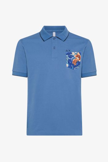 Men's polo shirt with printed pocket