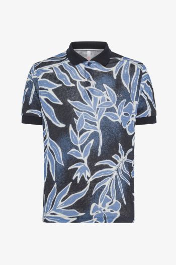 Polo shirt with all over print for men