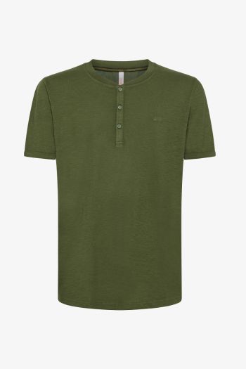 T-shirt serafino uomo Verde oliva