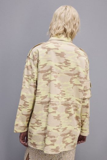Women's oversized camouflage jacket