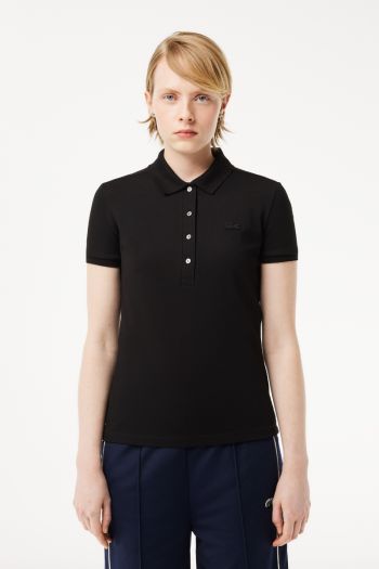 Women's cotton pique polo shirt