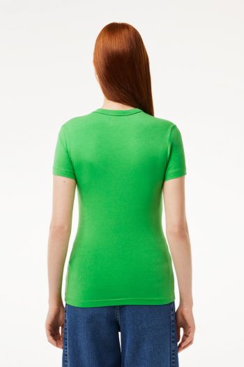 Women's slim-fit cotton jersey t-shirt