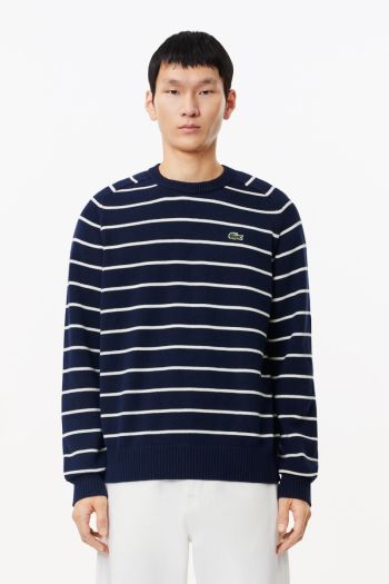 Men's striped cotton sweater