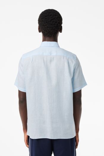 Men's short-sleeved linen shirt