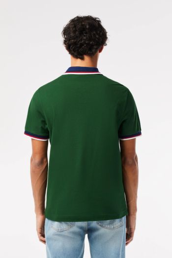Men's polo shirt with contrasting collar