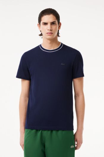 T-shirt in pique' elasticizzato uomo Blu