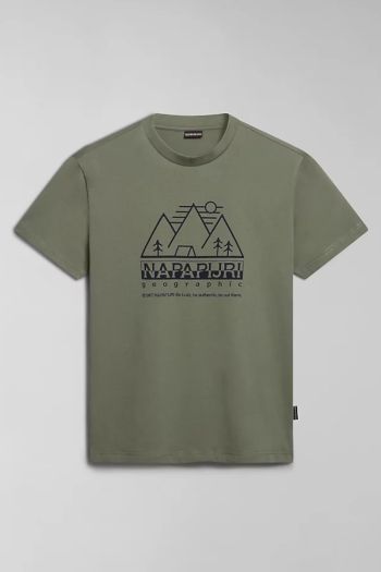 T-Shirt a Maniche Corte uomo Verde oliva