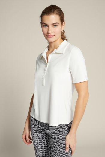 T-shirt modello polo donna Bianco