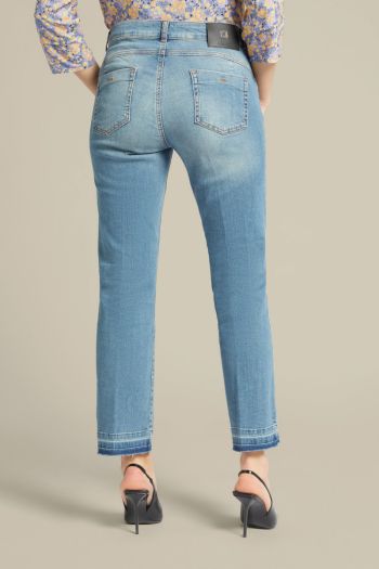 Jeans kick flare in cotone sostenibile donna Azzurro