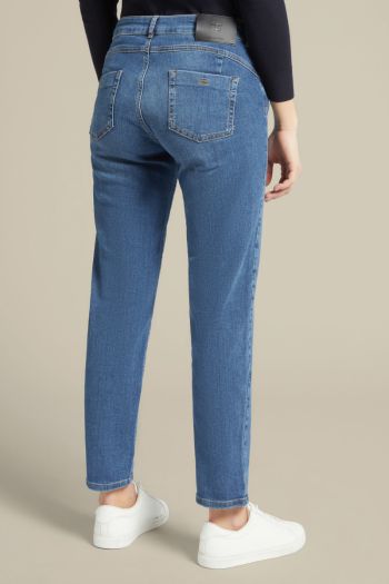 Jeans skinny in denim power stretch donna Azzurro