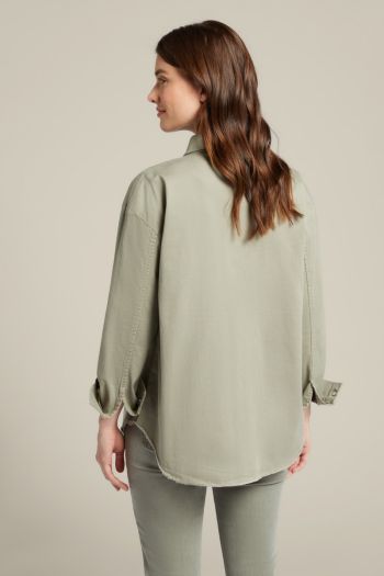 Camicia donna in cotone sostenibile  Verde