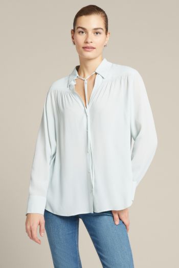 Women's viscose shirt with laces