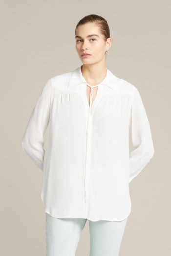Women's viscose shirt with laces