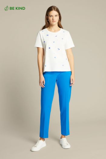 Women's slim sustainable cotton trousers