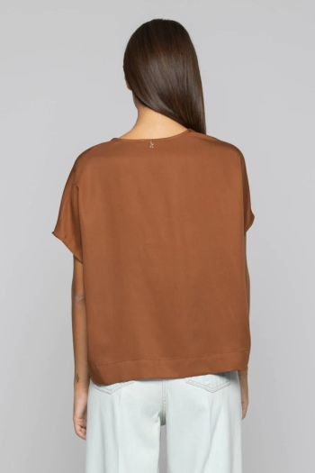 Women's V-neck short-sleeved blouse