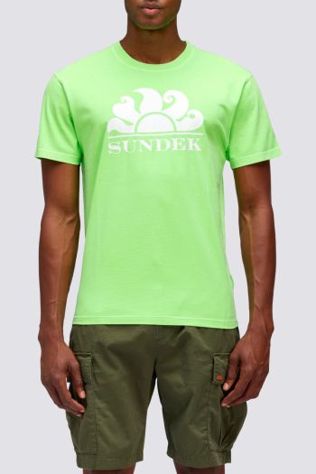 T-shirt con logo stampato uomo Verde