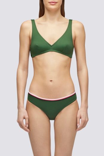 Bikini a triangolo e slip culotte donna Verde oliva