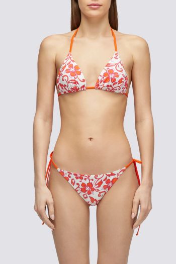 Bikini triangolo e slip regolabile donna Arancione