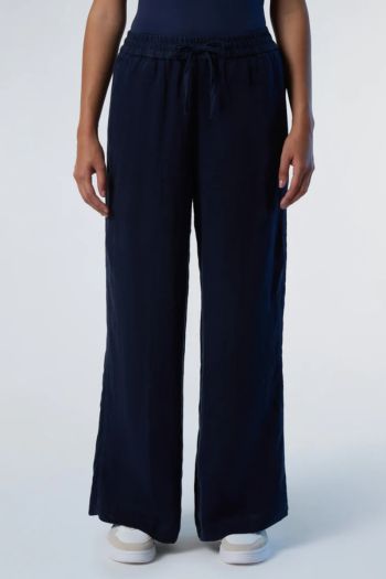 Women's linen palazzo trousers
