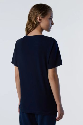 T-shirt con stampa donna Blu