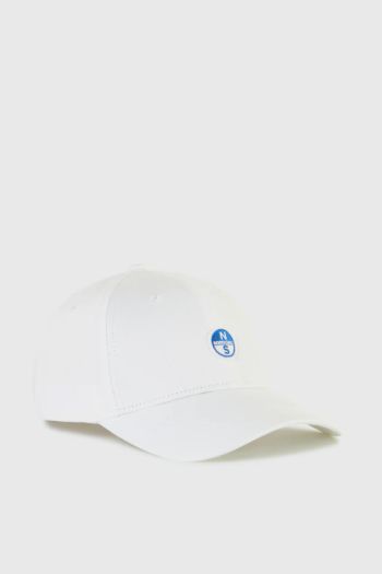 Cappello da baseball con logo unisex Bianco