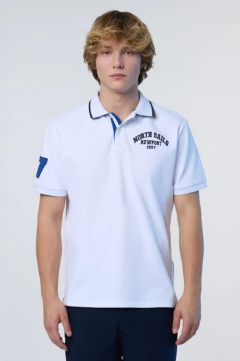 Men's college style polo shirt